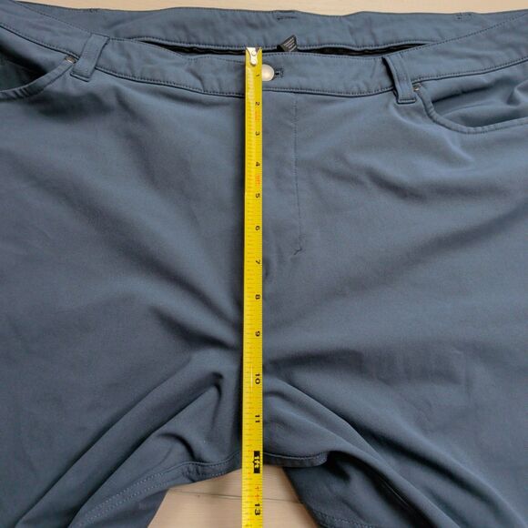 Lululemon ABC Pant Classic Warpstreme Mens 44x35 Tall Iron Blue Stretch M5970T - Picture 7 of 12